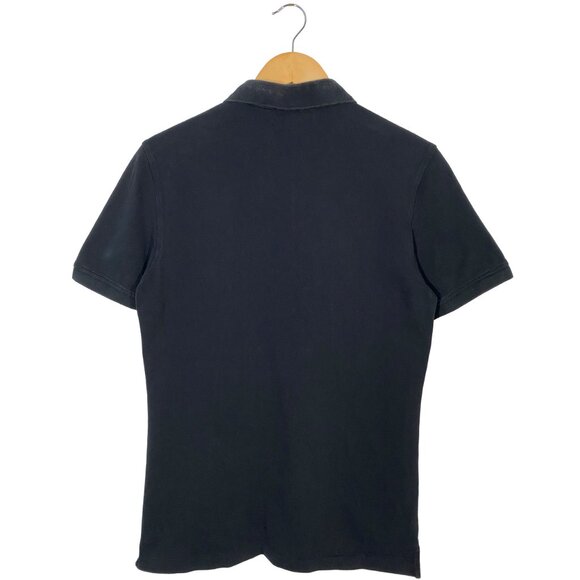 Burberry Brit Knight Logo Short Sleeve Pique Polo Shirt Black men's size Medium - Picture 2 of 7